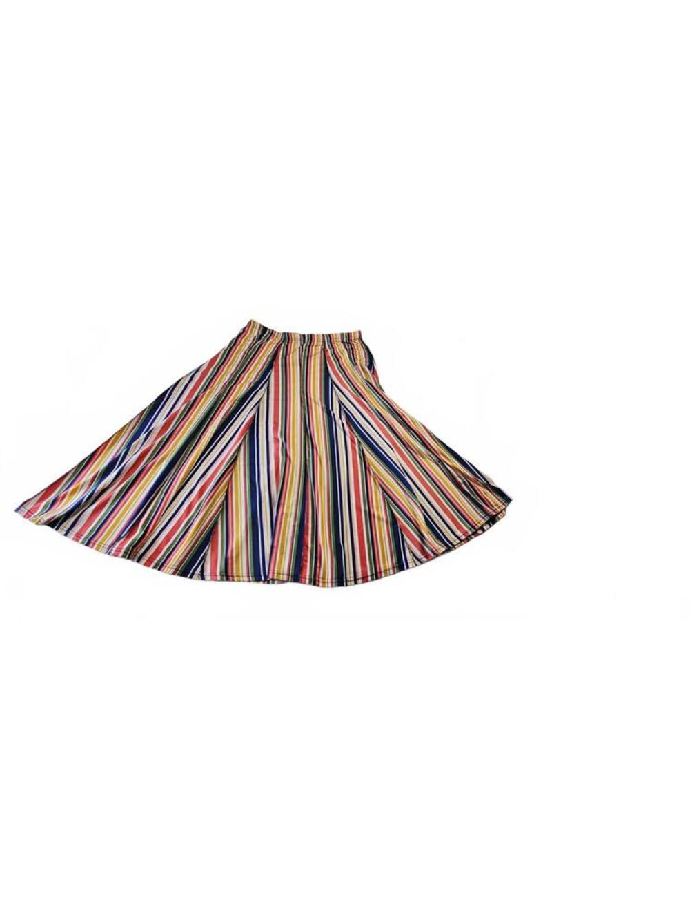 Chances R Size 2X Multicolor Striped Flared Skirt 32 Inches - Picture 11 of 16